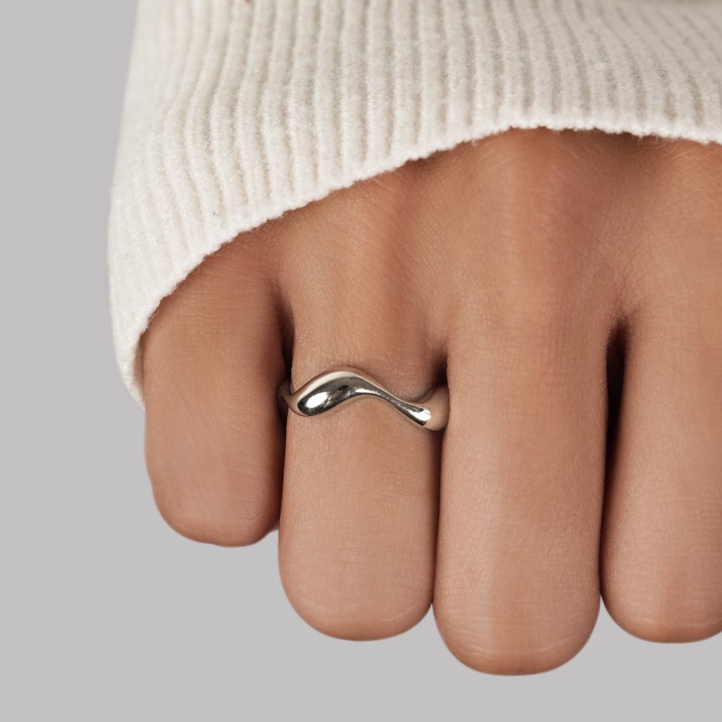 Zilveren Golf Ring