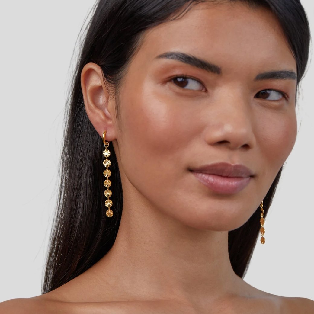 Amari 18K Gouden Schijfoorbellen