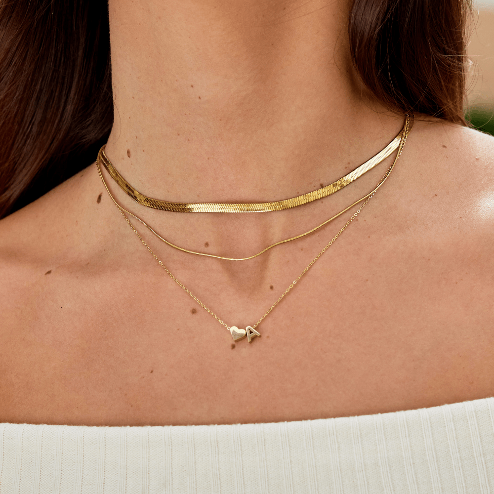 Gouden Ketting "Forever Love & Letter"