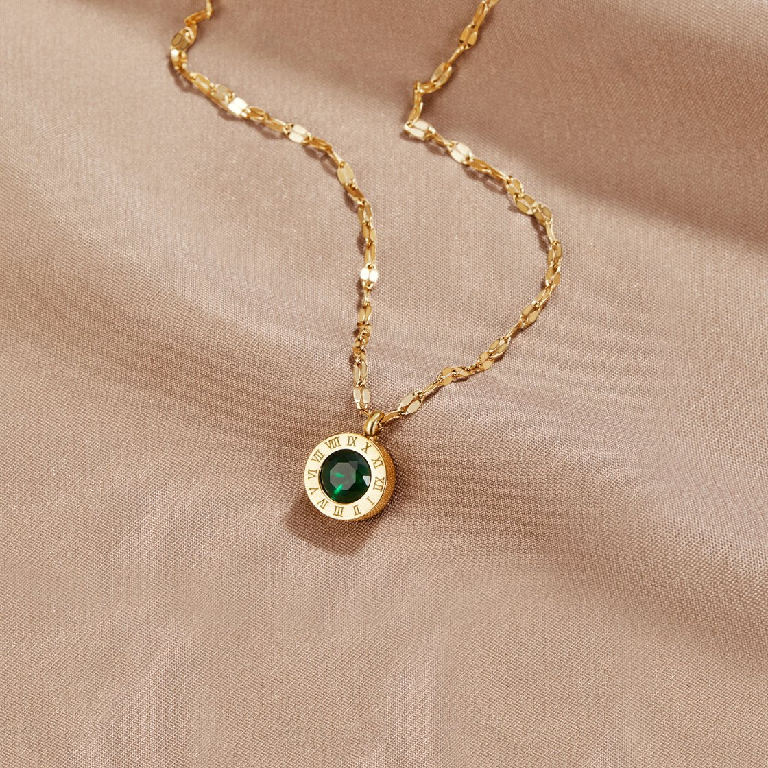 Groene kristallen Athena-ketting