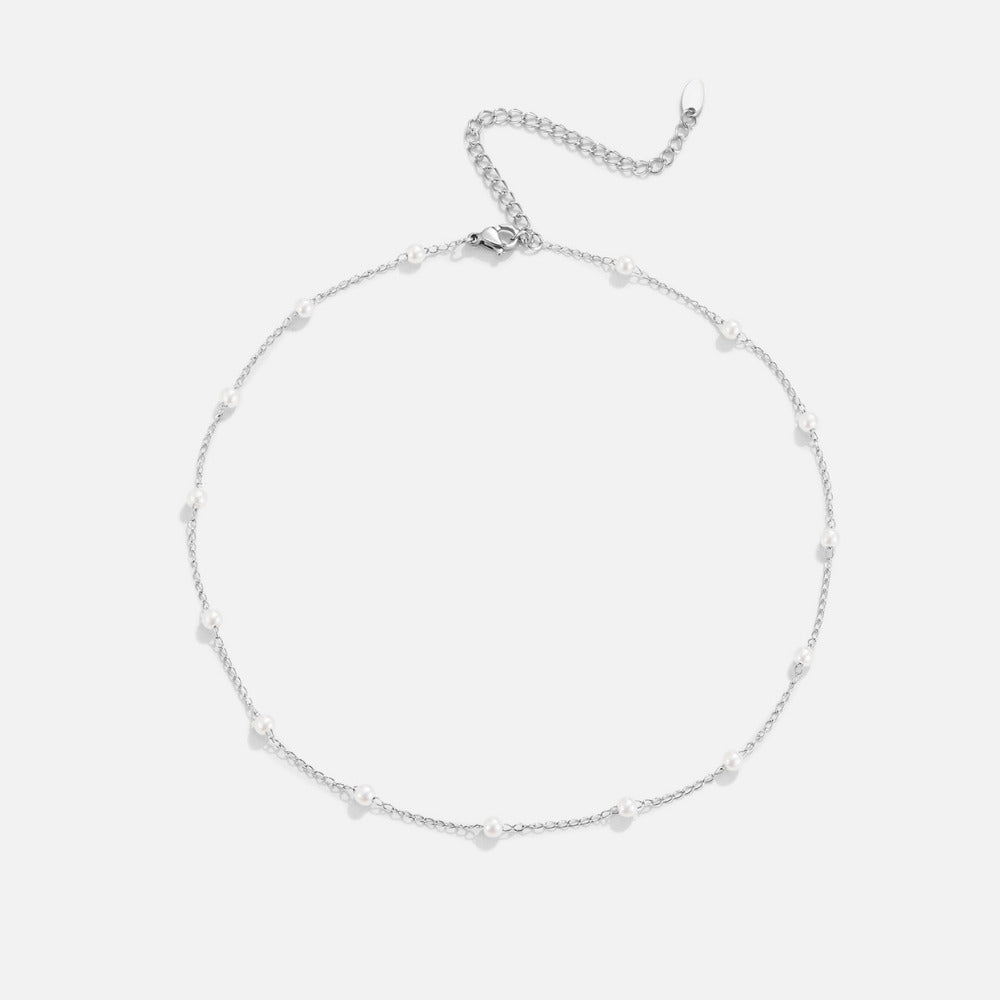 Nura Parel Zilveren Ketting