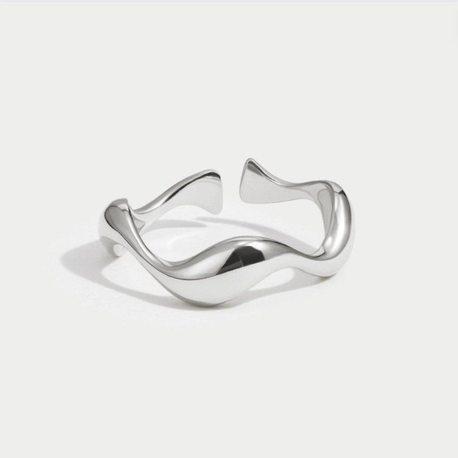 Zilveren Golf Ring