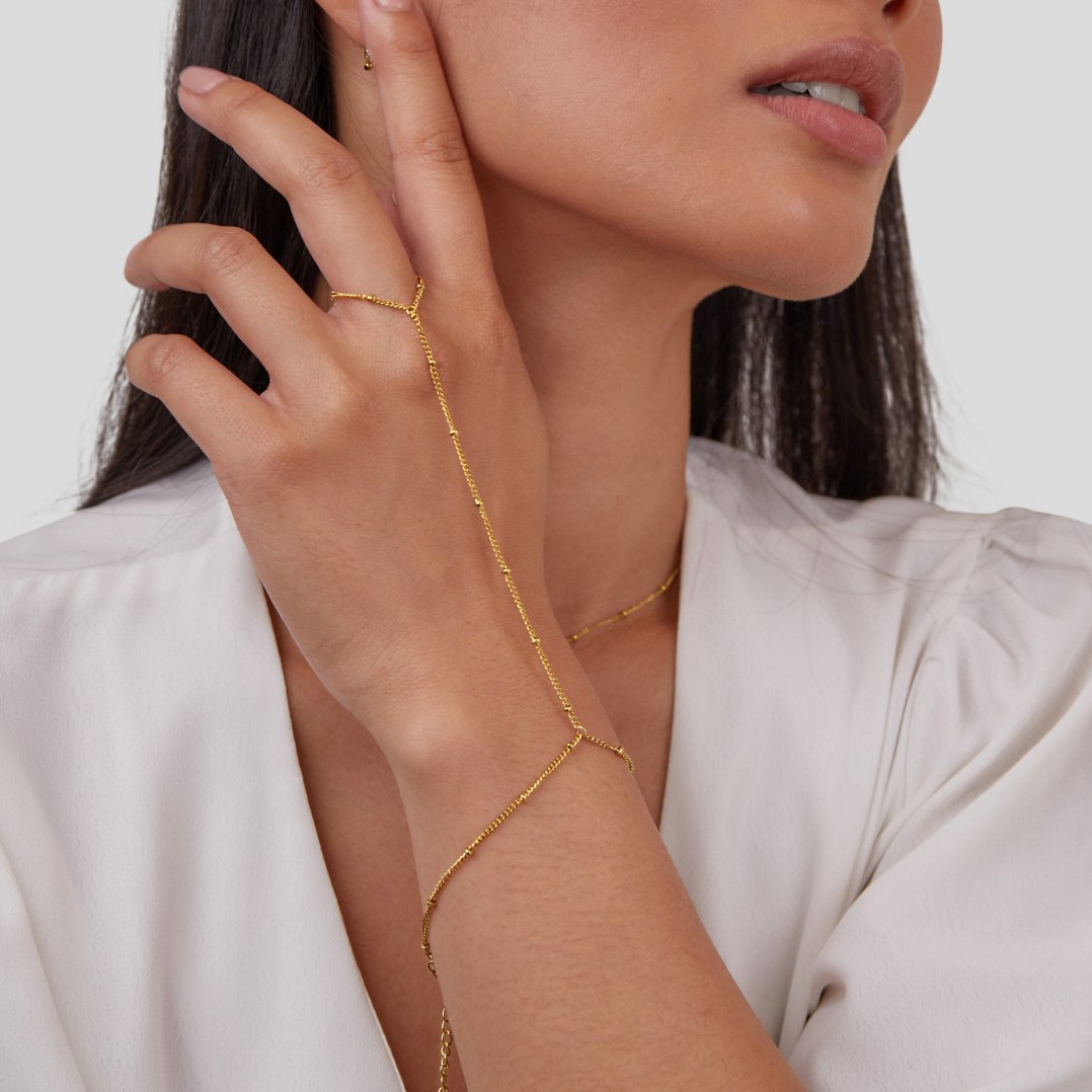18K Gouden Handketting Armband