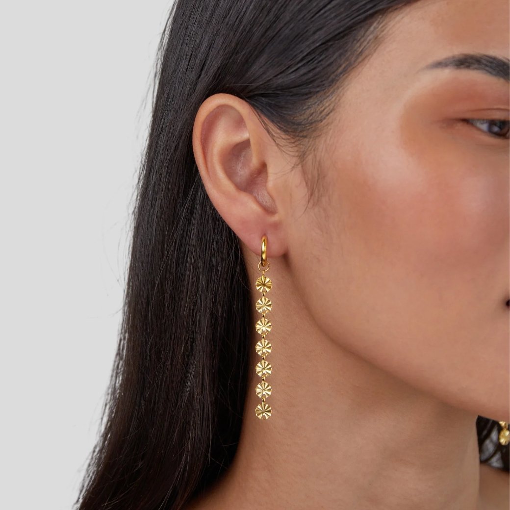 Amari 18K Gouden Schijfoorbellen