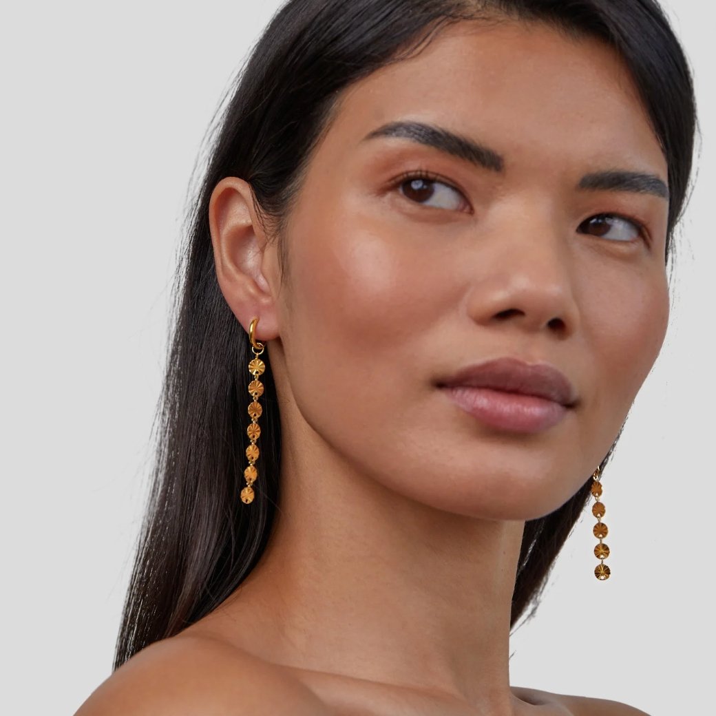 Amari 18K Gouden Schijfoorbellen