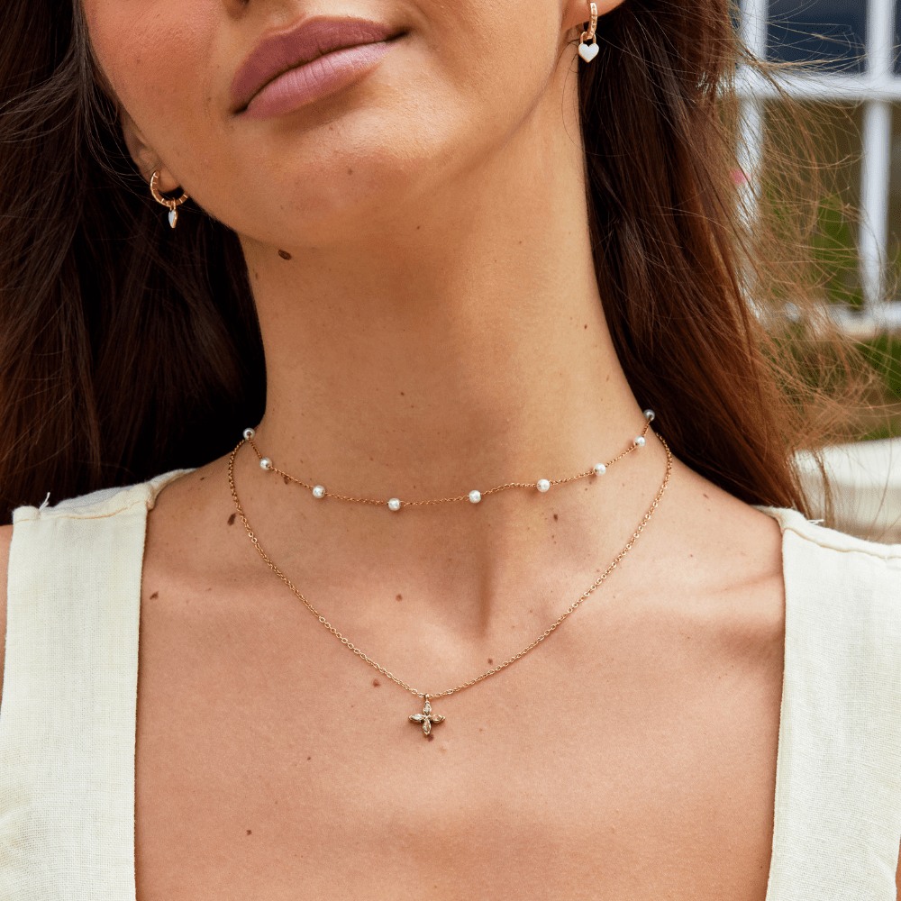 Elowyn Kristal Bloemblaadjes Ketting