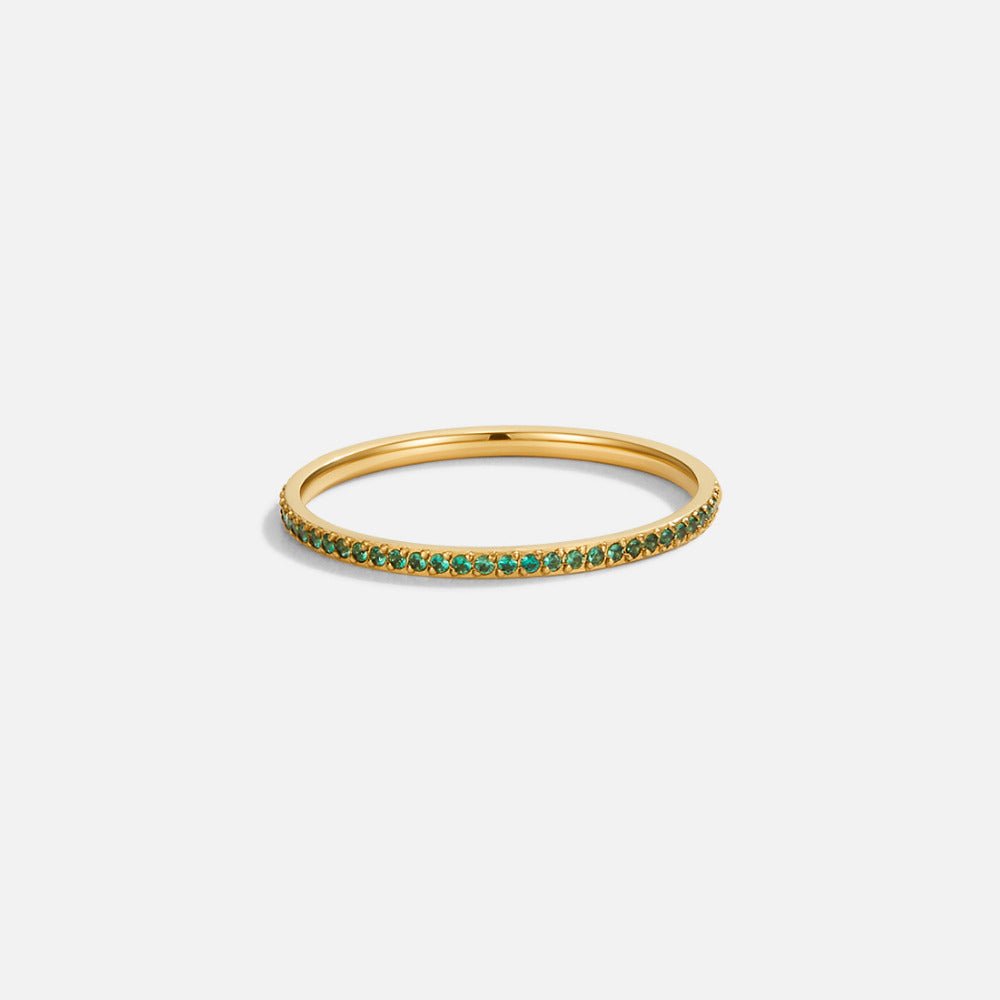 Smaragden Eeuwigheid Kristallen Ring