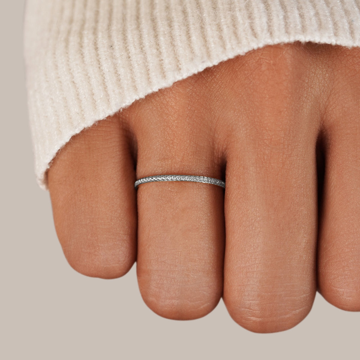 Zilveren Eeuwigheid Kristallen Ring
