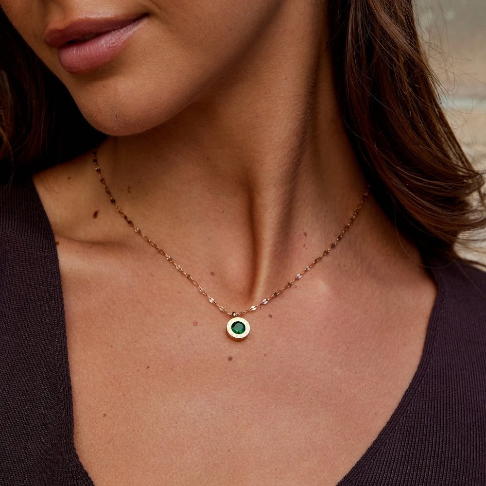 Groene kristallen Athena-ketting