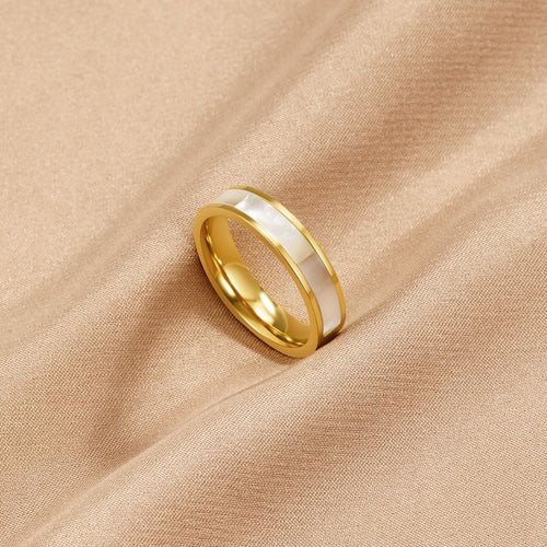 Ivoor Parel Gouden Ring