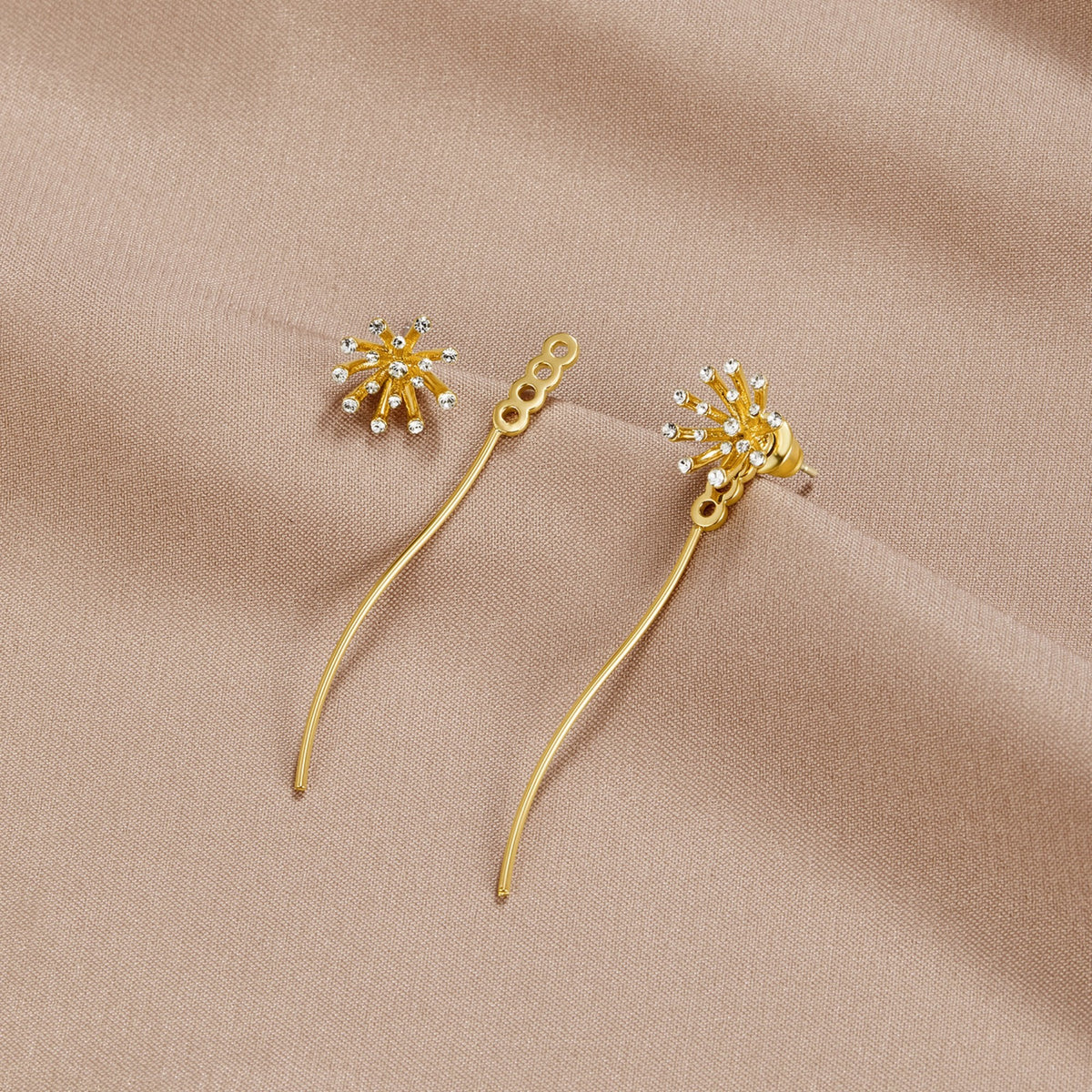 Make A Wish Paardenbloem 18K Gouden Oorbellen