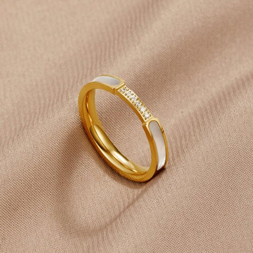 Parelmoer & Kristallen Ring