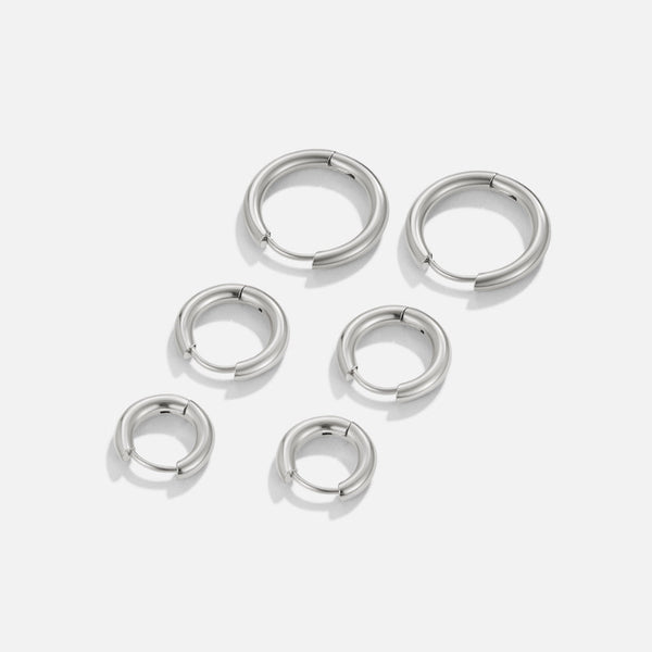 Zilveren Trio Mini Hoepelset